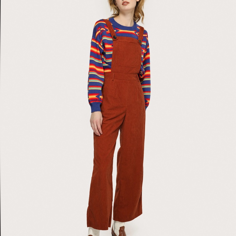 Cider orange corduroy  pants/jumpsuit. Size XL. NWT